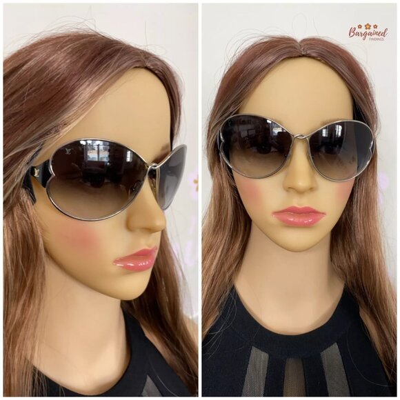 Authentic LOUIS VUITTON Silvertone Metal Frame Daisy Sunglasses - Z0261U - Picture 4 of 14